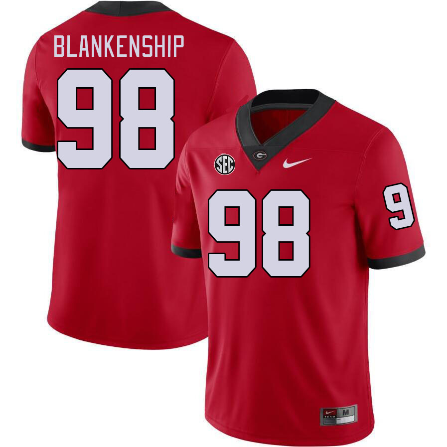 #98 Rodrigo Blankenship Georgia Bulldogs Jerseys Football Stitched-Red